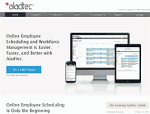 Tablet Screenshot of aladtec.com